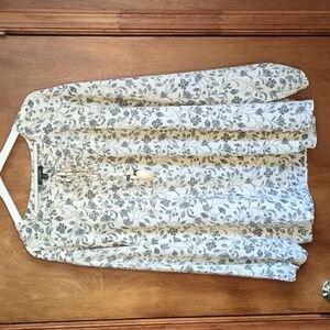 Cotton Bleu Long Sleeve Blouse Size 2X